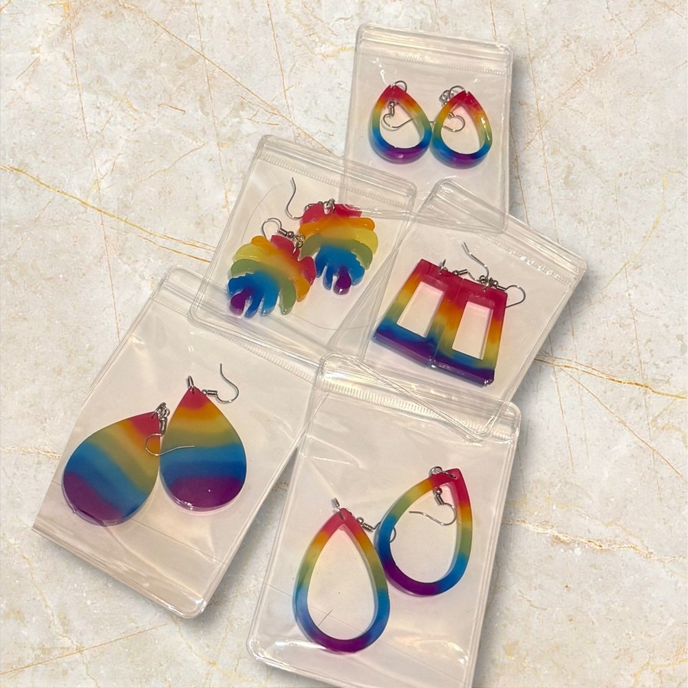 Colorful Rainbow Earrings Sets